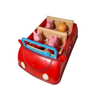 Jazwares Peppa Pig Car and Four Character Figures